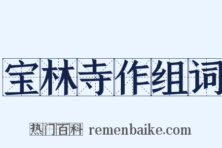 宝林寺作组词是什么意思的图片